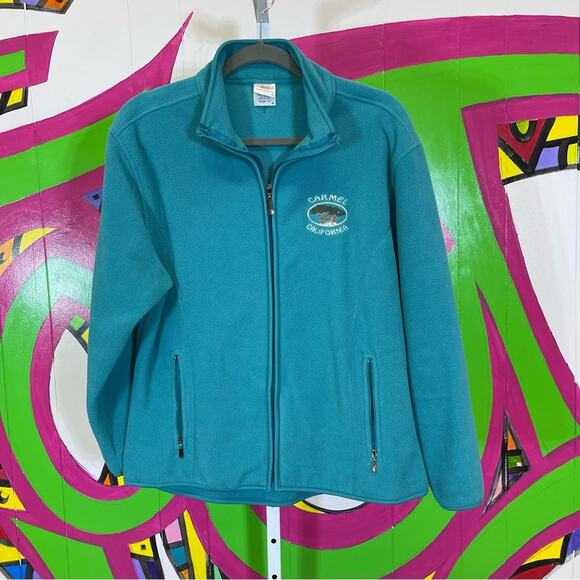 Dimco Apparel, Carmel California Embroidered Fleece Jacket. Size Large. - Picture 1 of 6